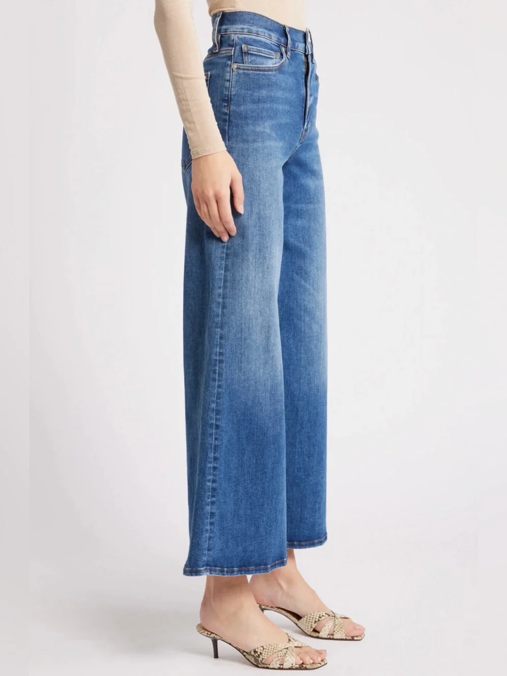 Frame Le Palazzo Crop Wide Leg Flare Jeans Size 28 - Picture 5 of 12